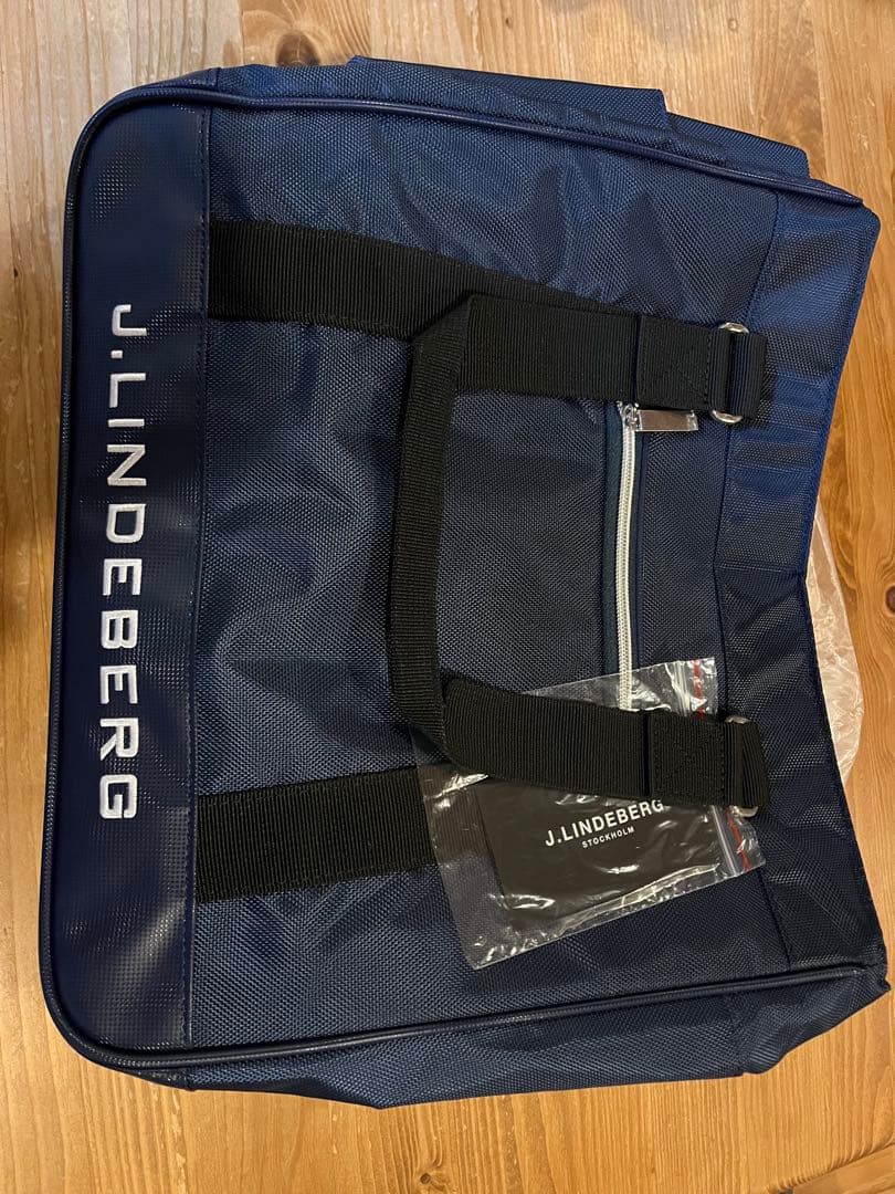 【新品】J.LINDEBERG ネイビーゴルフバッグ(シューズ袋付き)