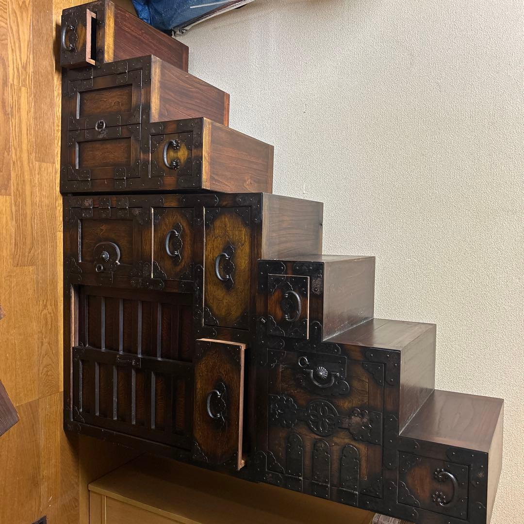 ★期間限定★セール中!!!!!!!!!!階段型木製収納タンス