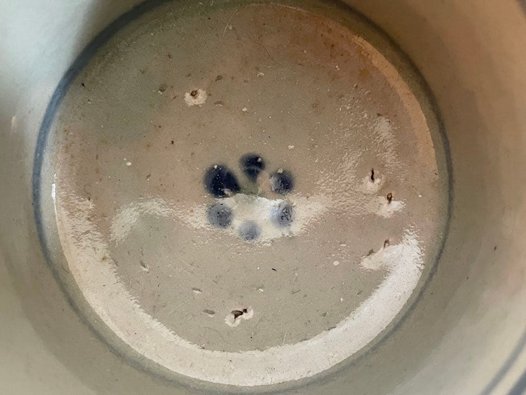 骨董　アンティーク　染付　菊文様　蕎麦猪口　コロ茶碗　半筒茶碗