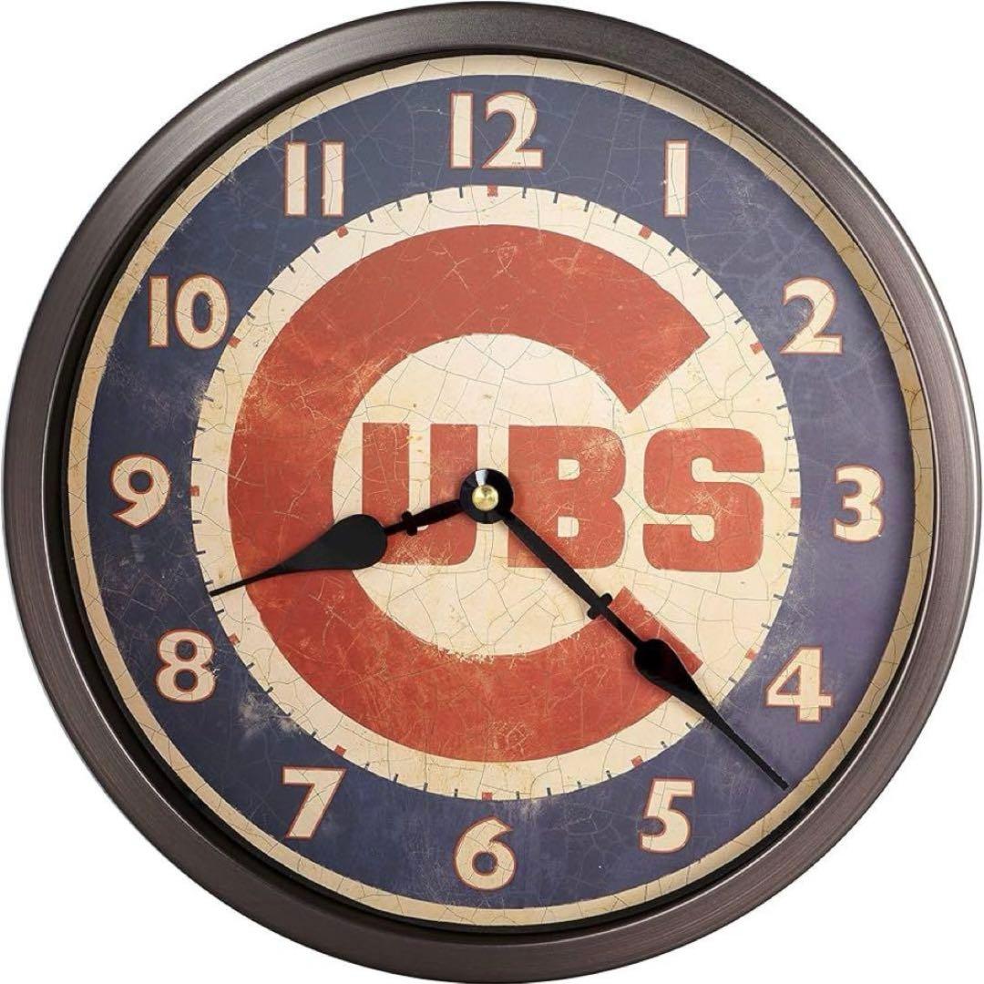 12-インチ ビンテージ ブラシ 設計 ベースボール 掛け時計 サイレント