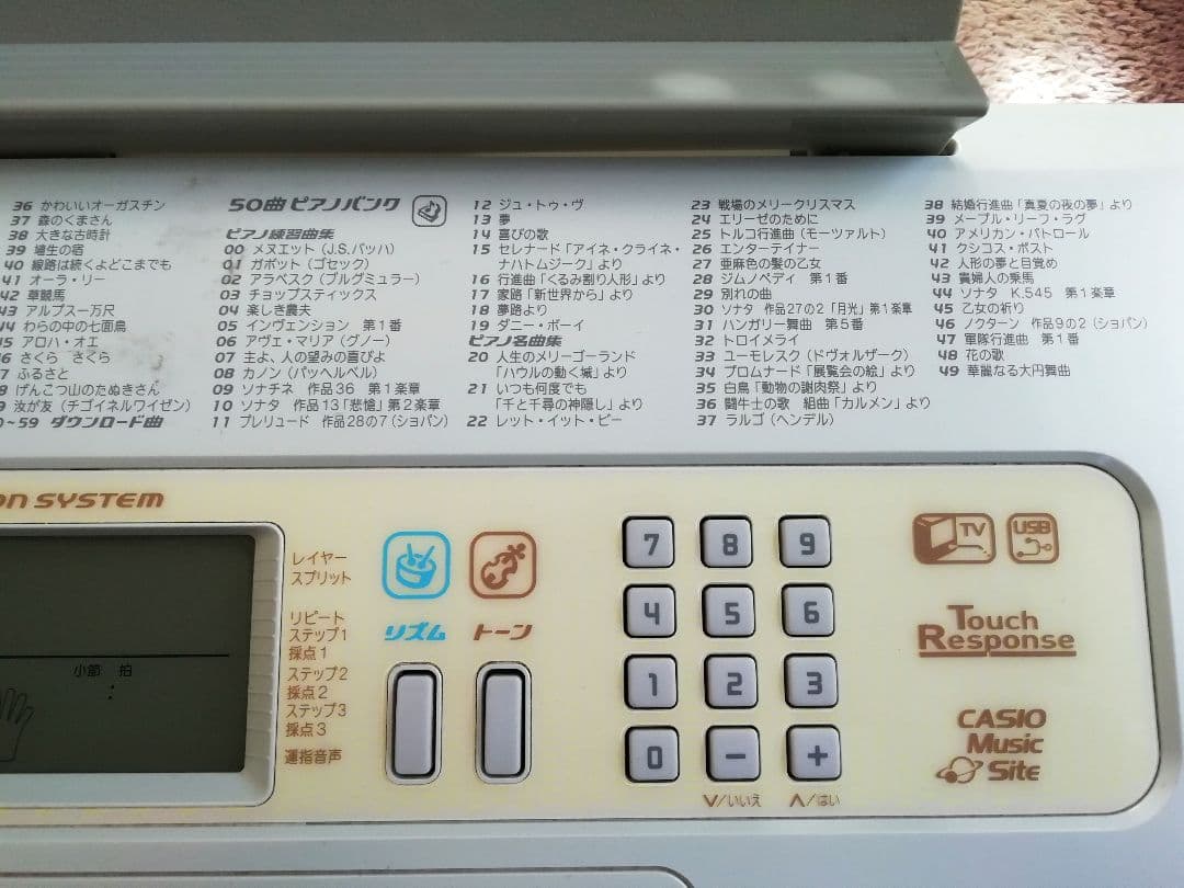 CASIO 電子ピアノ スタンド付 動作確認済 LK−201tv