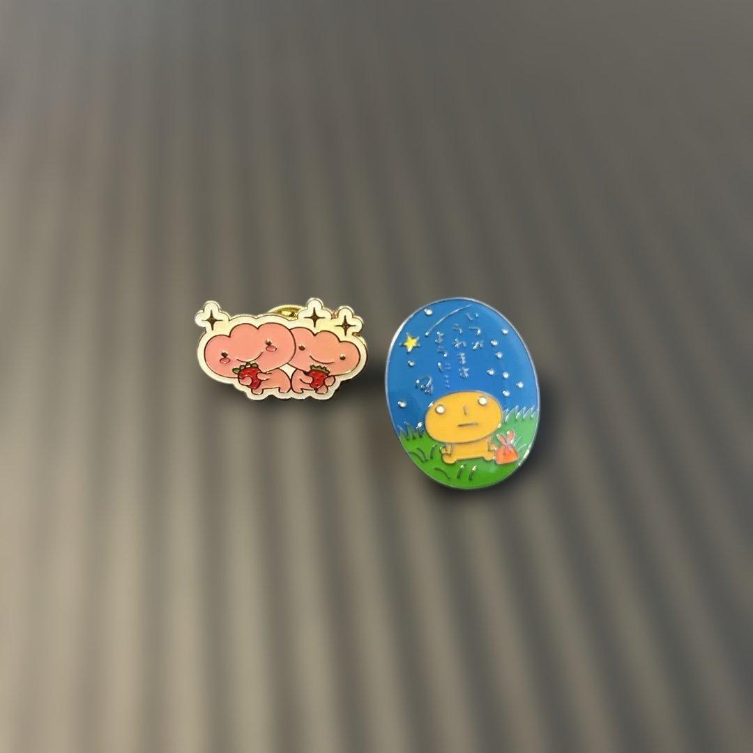 こげぱん　いちごパン　ピンバッジ 2点セット