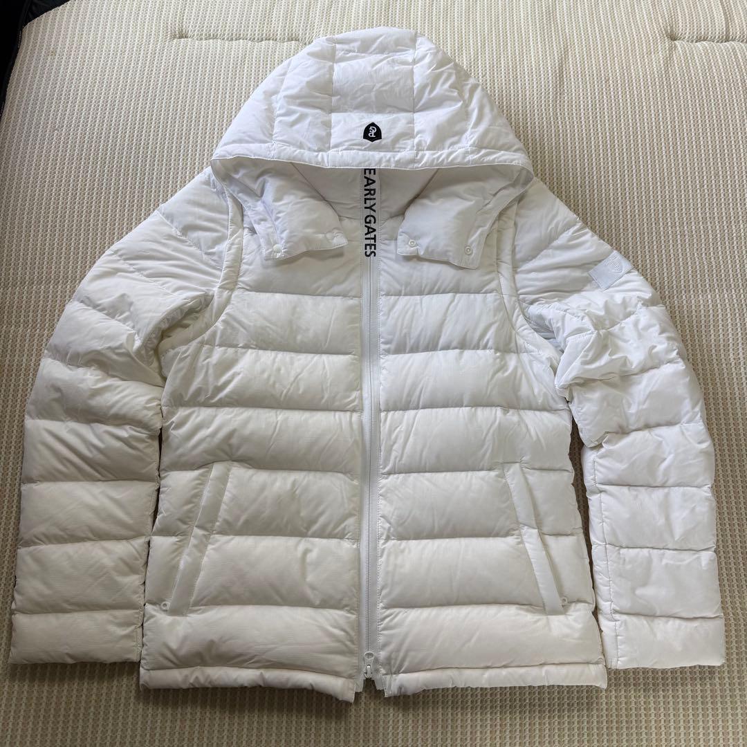 新品級　パーリーゲイツ ダウンジャケット 高級 スーパーホワイト Lサイズ（5）