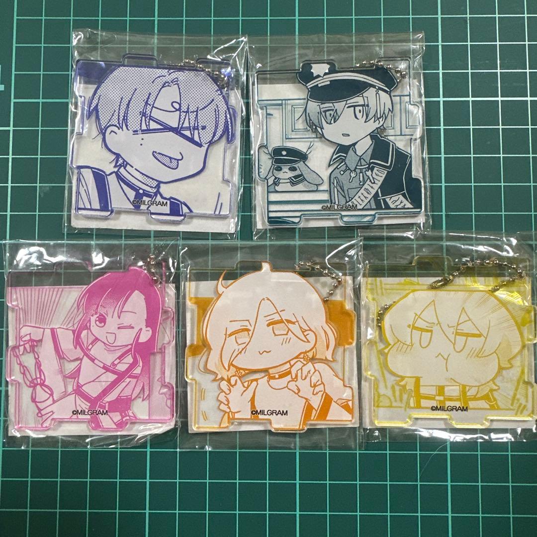 ミルグラム MILGRAM くじクリフ おキューブキーホルダー 5点まとめ売り