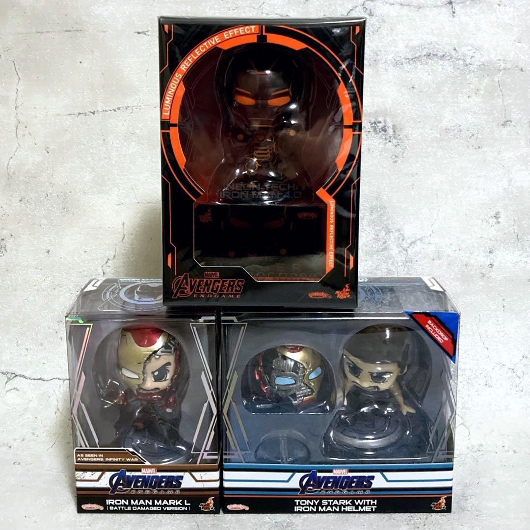未開封 ホットトイズ コスベイビー アイアンマン 3点 マーベル キーチェーン