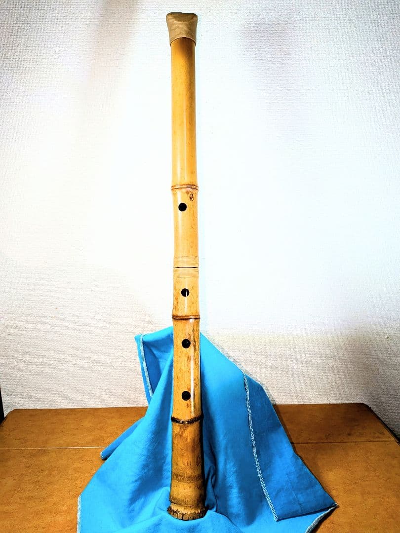 尺八　琴古流　白舟銘二印　二本繋ぎ　藤巻　二尺一寸