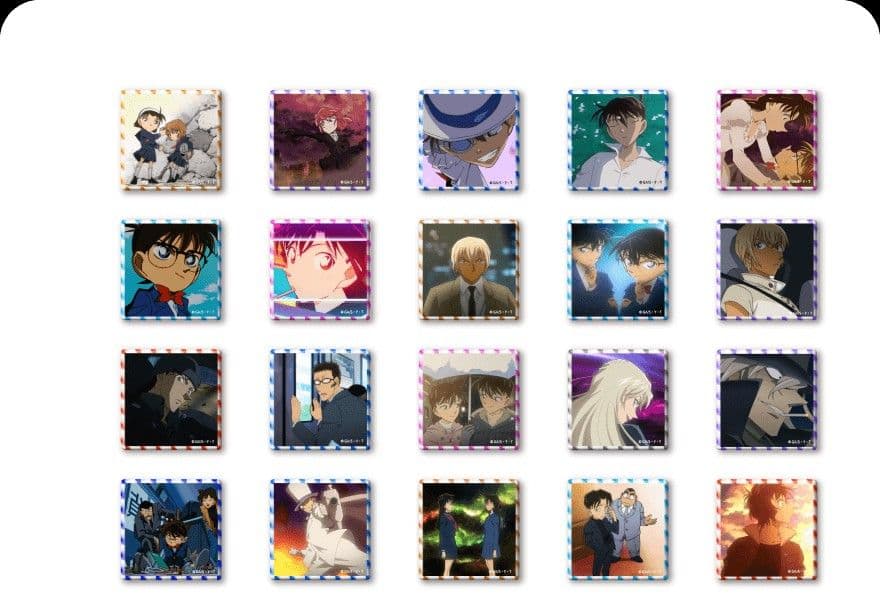 名探偵コナン　コナンランド　メモリアル缶バッジ　コンプリートBOX 2種