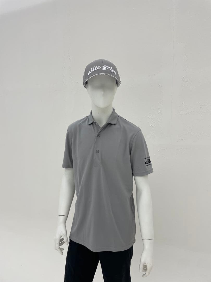 エリートグリップ　無地半袖ポロシャツ　グレー　L 新品