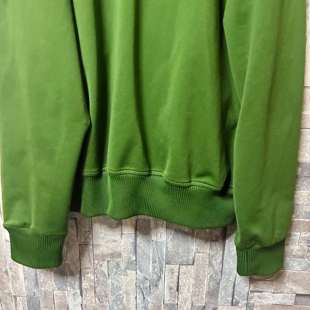 00s adidas アディダス トラックジャケット ジャージ 緑ベージュ M