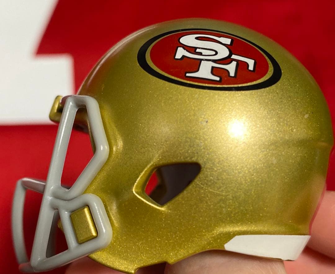 訳有ほぼ未使用 説明必読 NFL 49ERSキャパニック ジャージ ミニヘル付