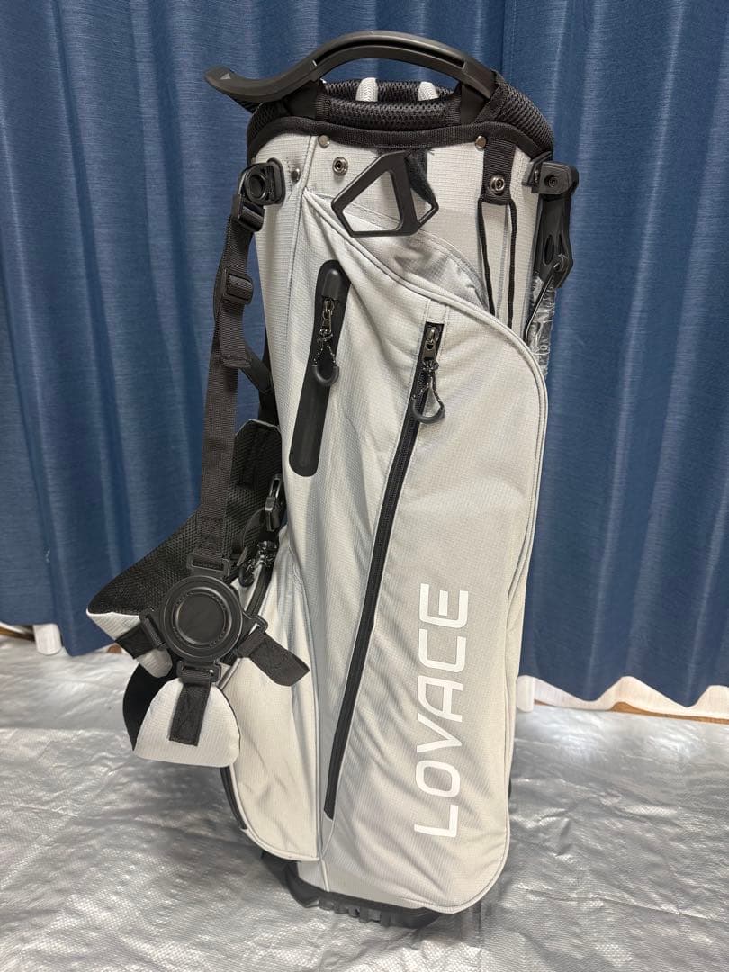 新品 LOVACE 14分割 スタンド キャディバッグ ゴルフ バッグ グレー