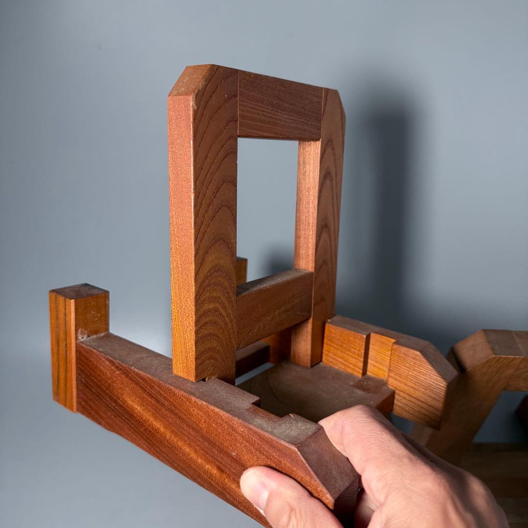 皿立て　大中小　三点まとめて　大皿用　木製　木工職人手作り