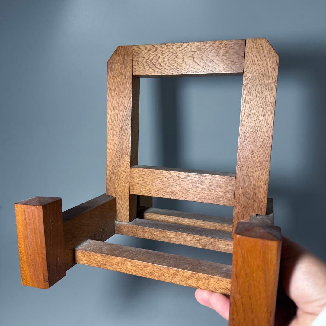 皿立て　大中小　三点まとめて　大皿用　木製　木工職人手作り