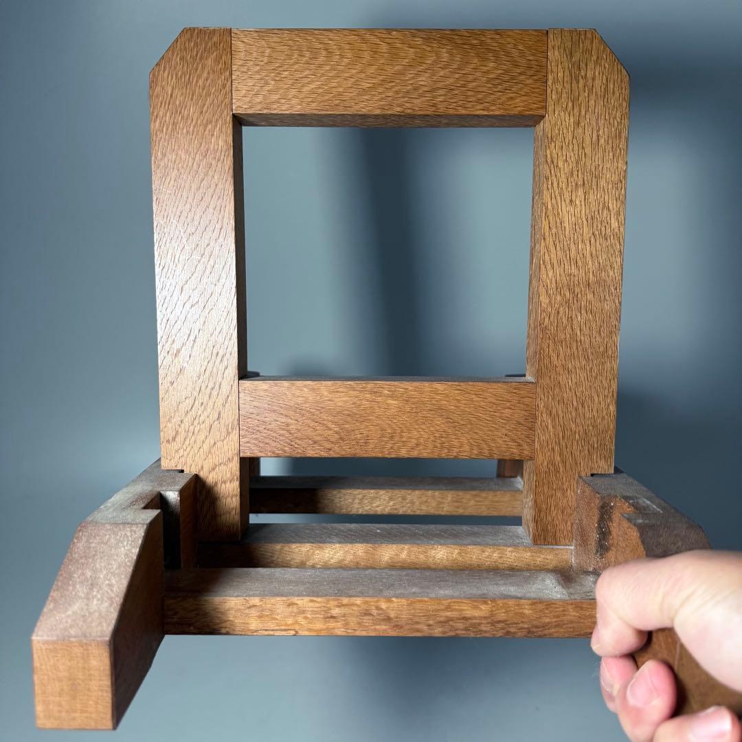 皿立て　大中小　三点まとめて　大皿用　木製　木工職人手作り