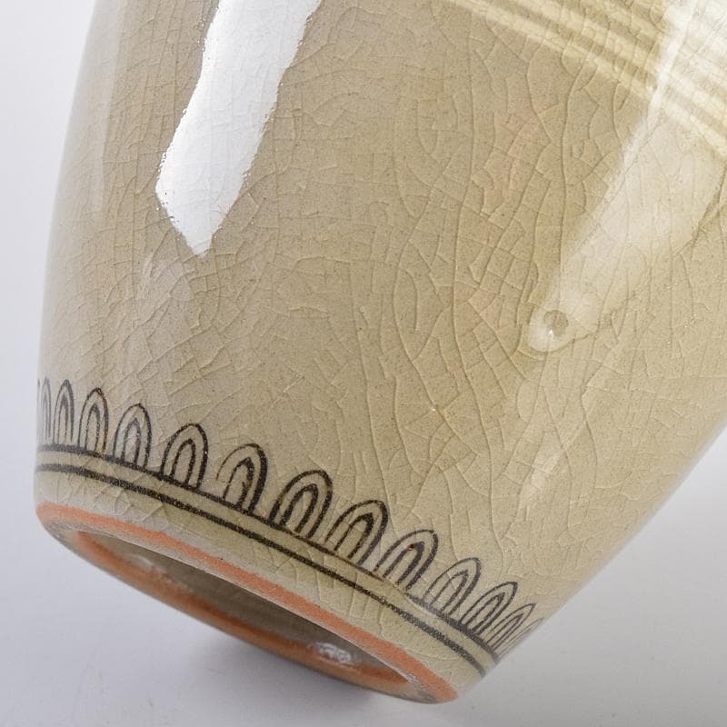 京焼　初代宮永東山作　青磁　花文　花瓶　共箱　C　R8581