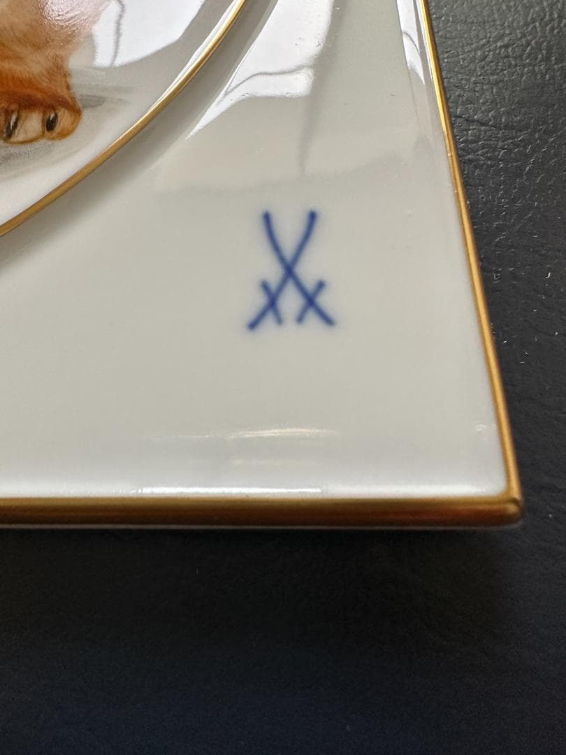 マイセン 陶板画 ダックスフント