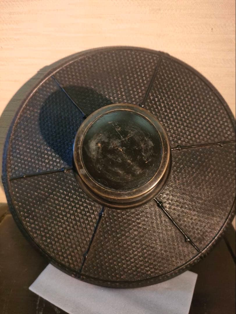 薄端 青銅製 龍双耳 五足 人物花鳥紋 獣足 幅32㎝ 重量約7kg