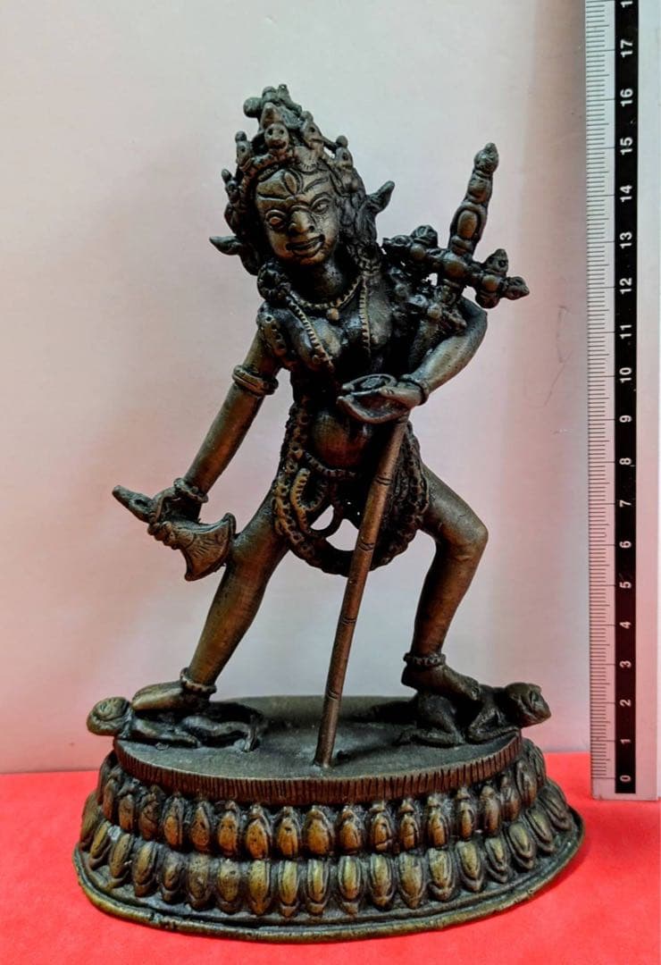 チベット仏教シヴァ神像とガネーシャ神のガンター（ベル・法具)２点まとめて