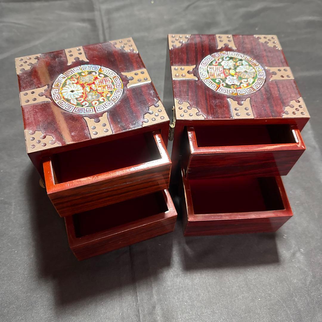 【残り1点、早い者勝ち】 韓国　螺鈿細工の小物入れ　オシャレ　レトロ　インテリア