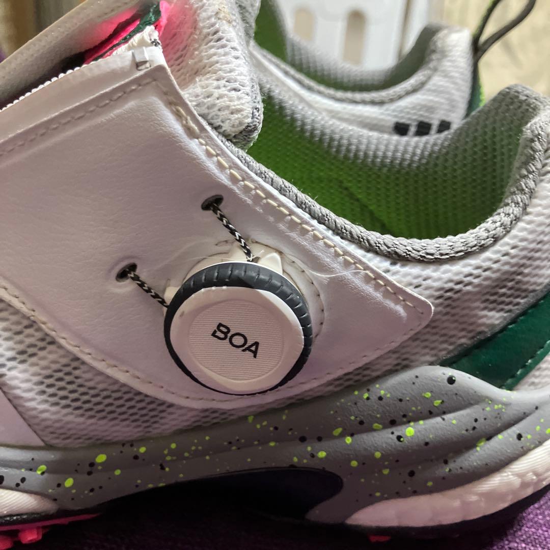 ゴルフシューズ adidas コードカオス25 ホワ✖️グリーン 25センチ