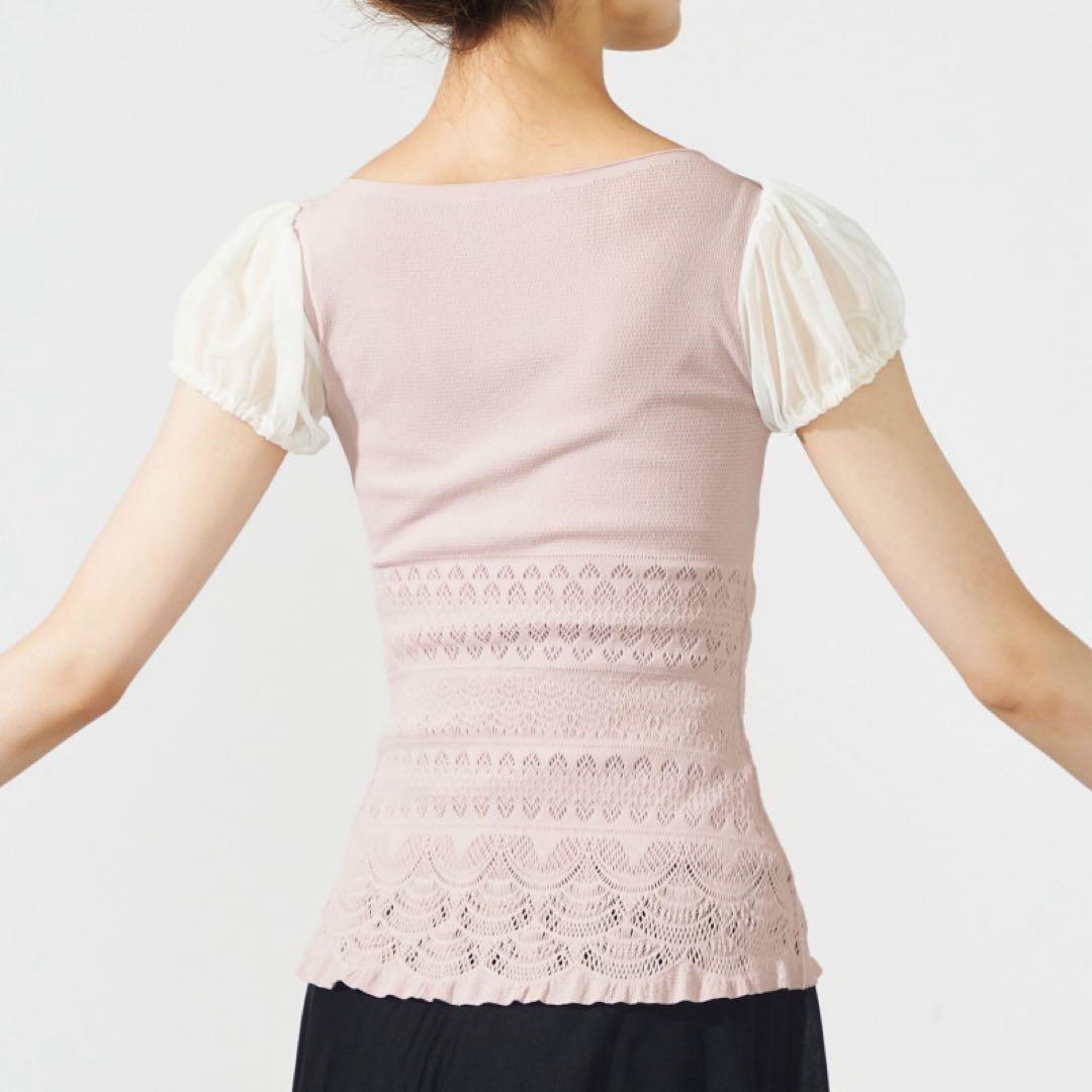 チャコット　ノーソーイングニット　ピンク　半袖　バレエ　ヨガ　新品