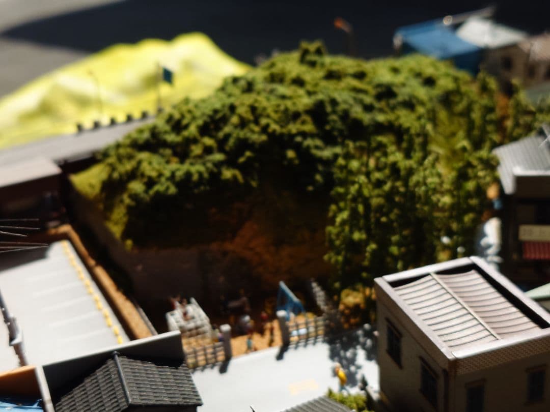 Nゲージ江ノ電ジオラマ。900ｍｍ程度✕600ｍｍ