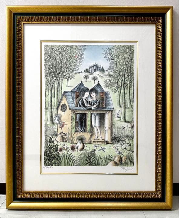 レイモン・ぺイネ Raymond Peynet◇二人の小さなお家◇真贋保証