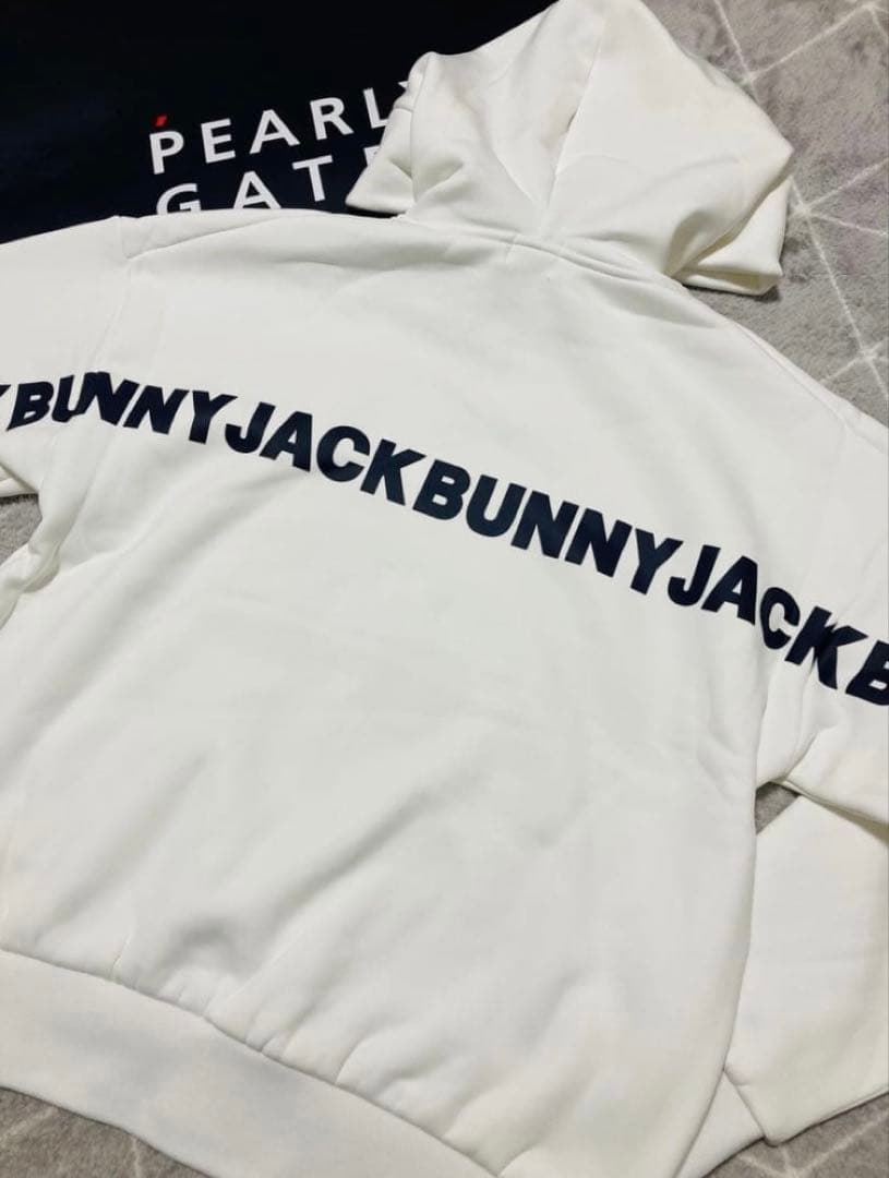 新品 ジャックバニー KARUISHI 裏フリースフーディ(4)サイズM/白