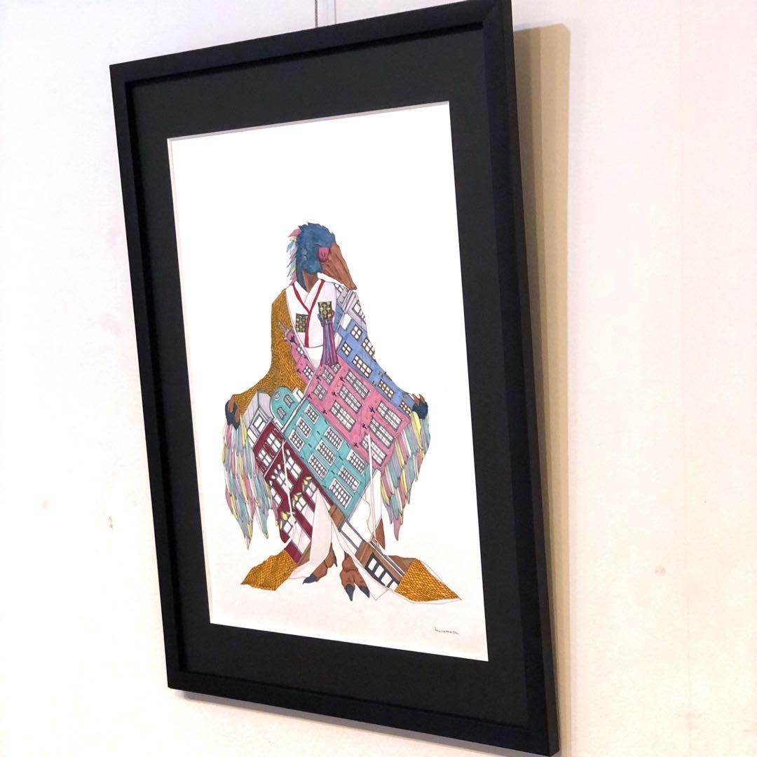 【原画】Archaeopteryx don't know the kimono.