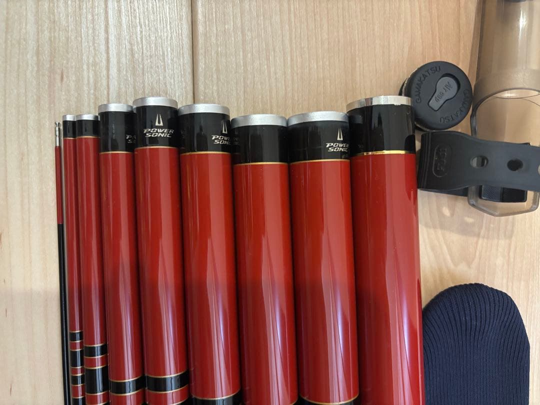 がまかつ、がま鮎パワーソニック鮎竿 100 黒/赤