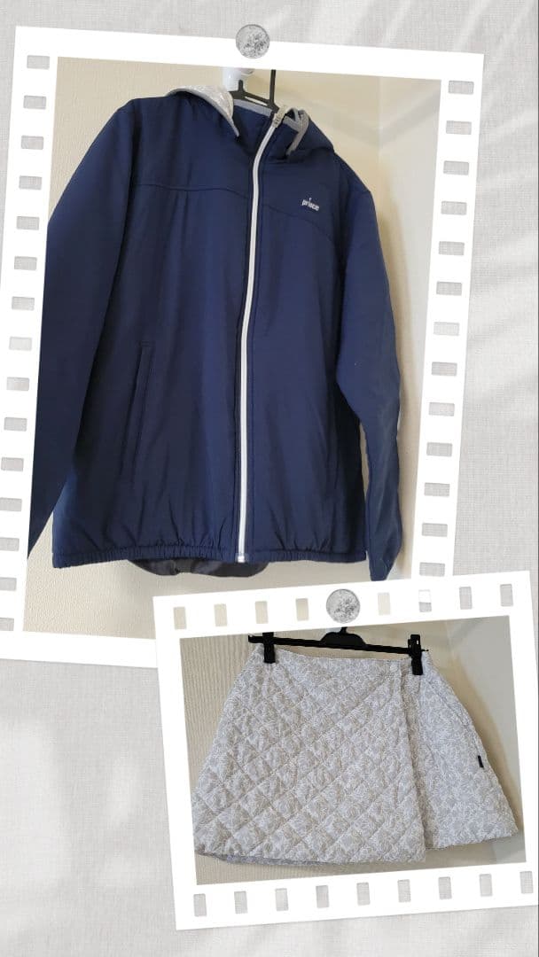 超美品 prince ウインドジャケット 中綿スカート 上下セットアップ