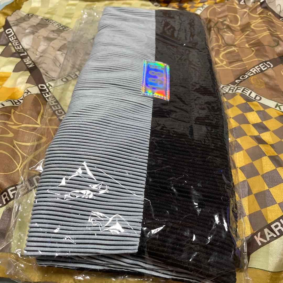 【8日まで】未開封男闘呼組 ニット風1988ショルダートートバッグ（灰色/黒色）