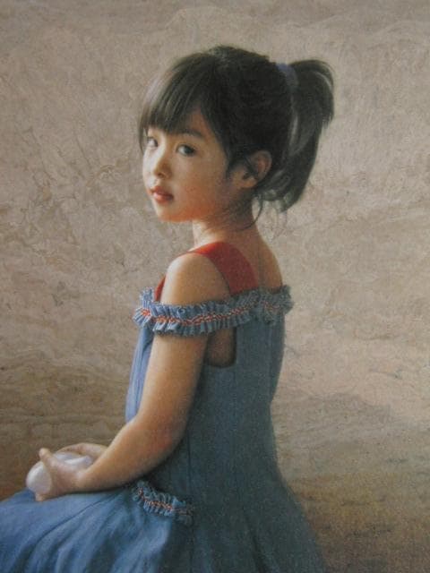 島村　信之、オカリナ、希少画集画、新品高級額・額装付、状態良好