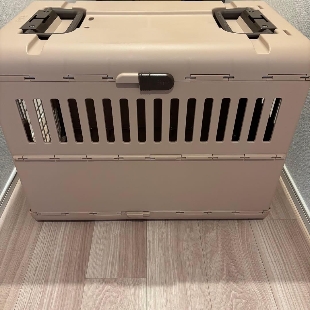 Richell キャンピングキャリー　折りたたみ　L ダークブラウン