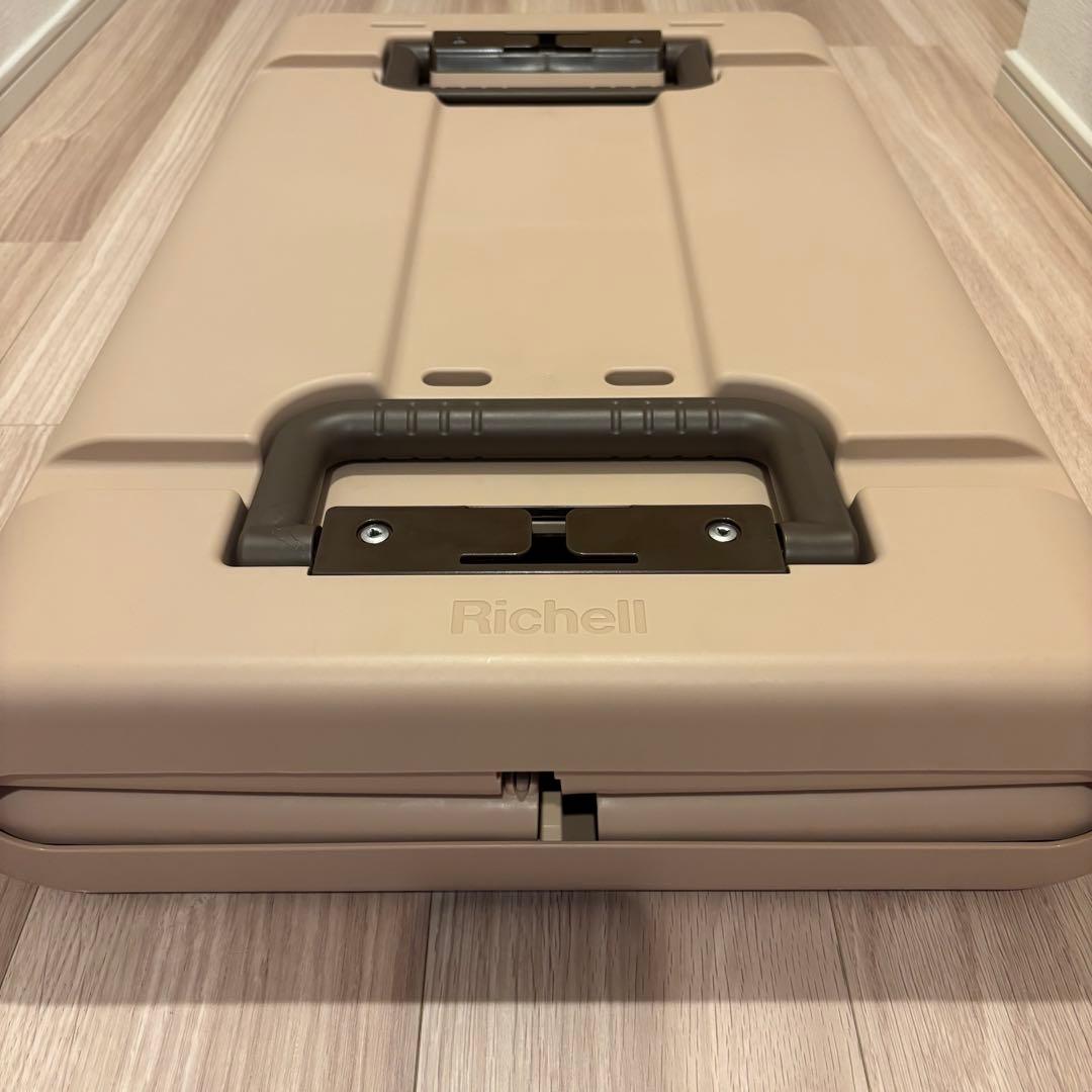 Richell キャンピングキャリー　折りたたみ　L ダークブラウン