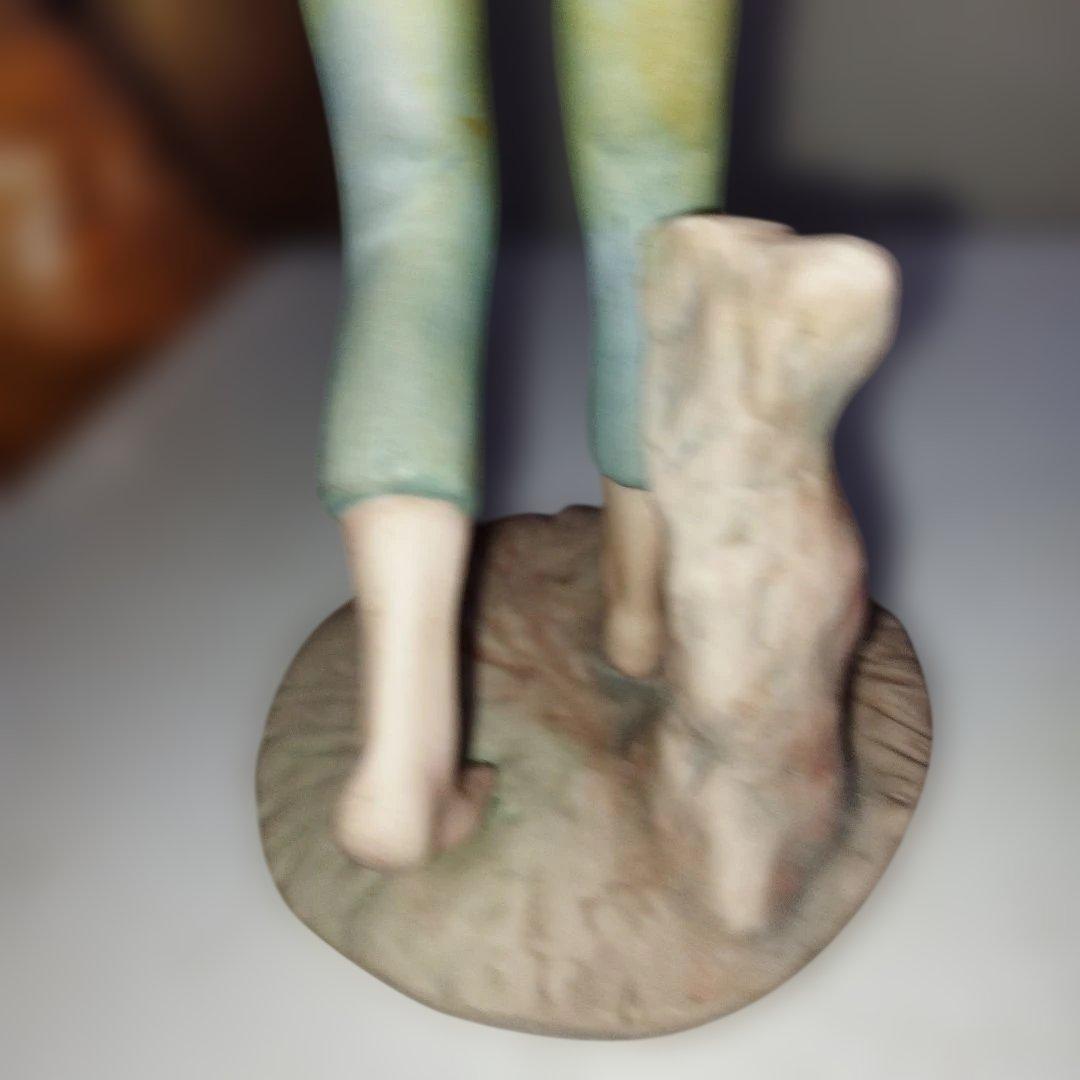 陶器製少年像 約25cm