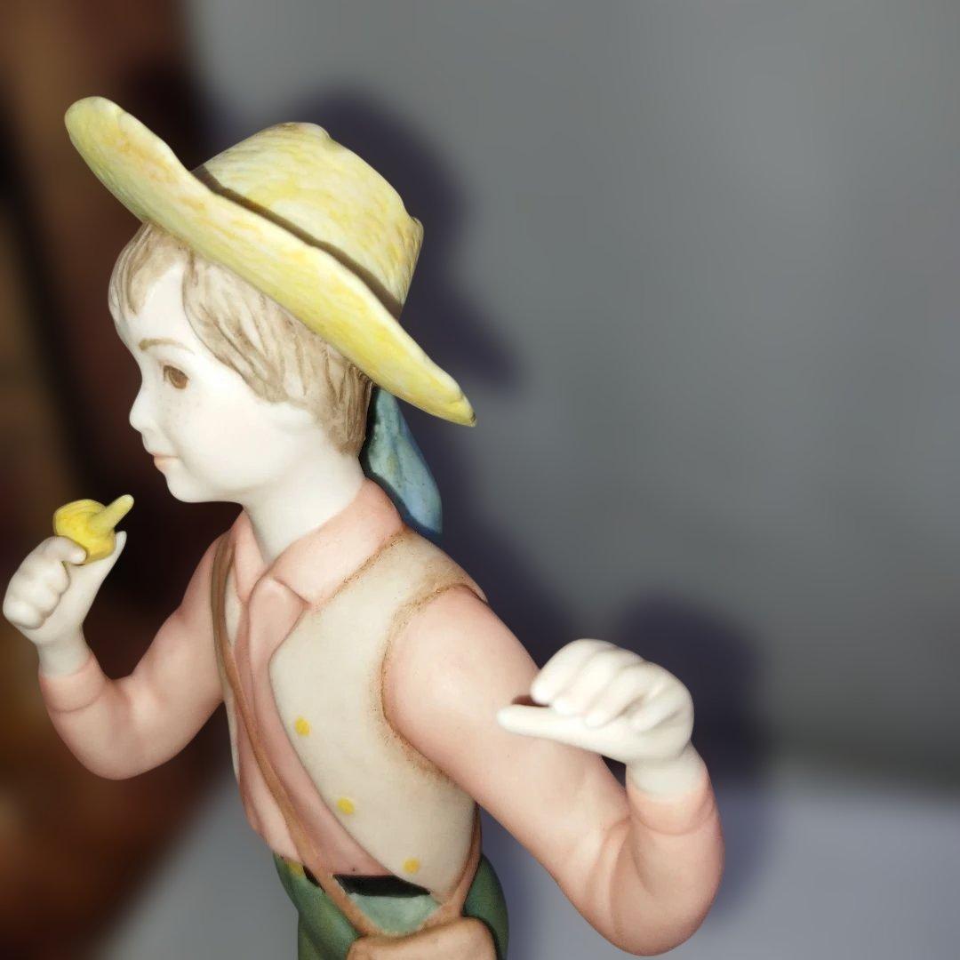 陶器製少年像 約25cm