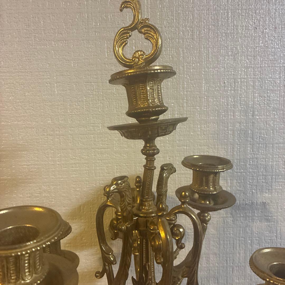 アンティーク イタリア製 7灯 キャンドルスタンド 蝋立て 燭台 曲がり有