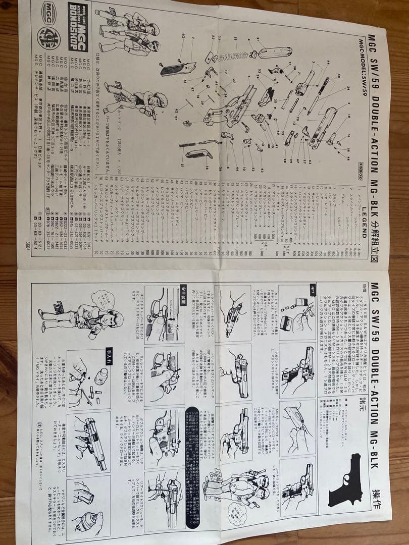 SPG規格適合 モデルガンMGC SW59 火薬ケース付き