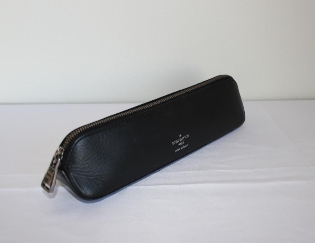 LOUIS VUITTON ルイヴィトン モノグラム ペンケース ブラックレザー