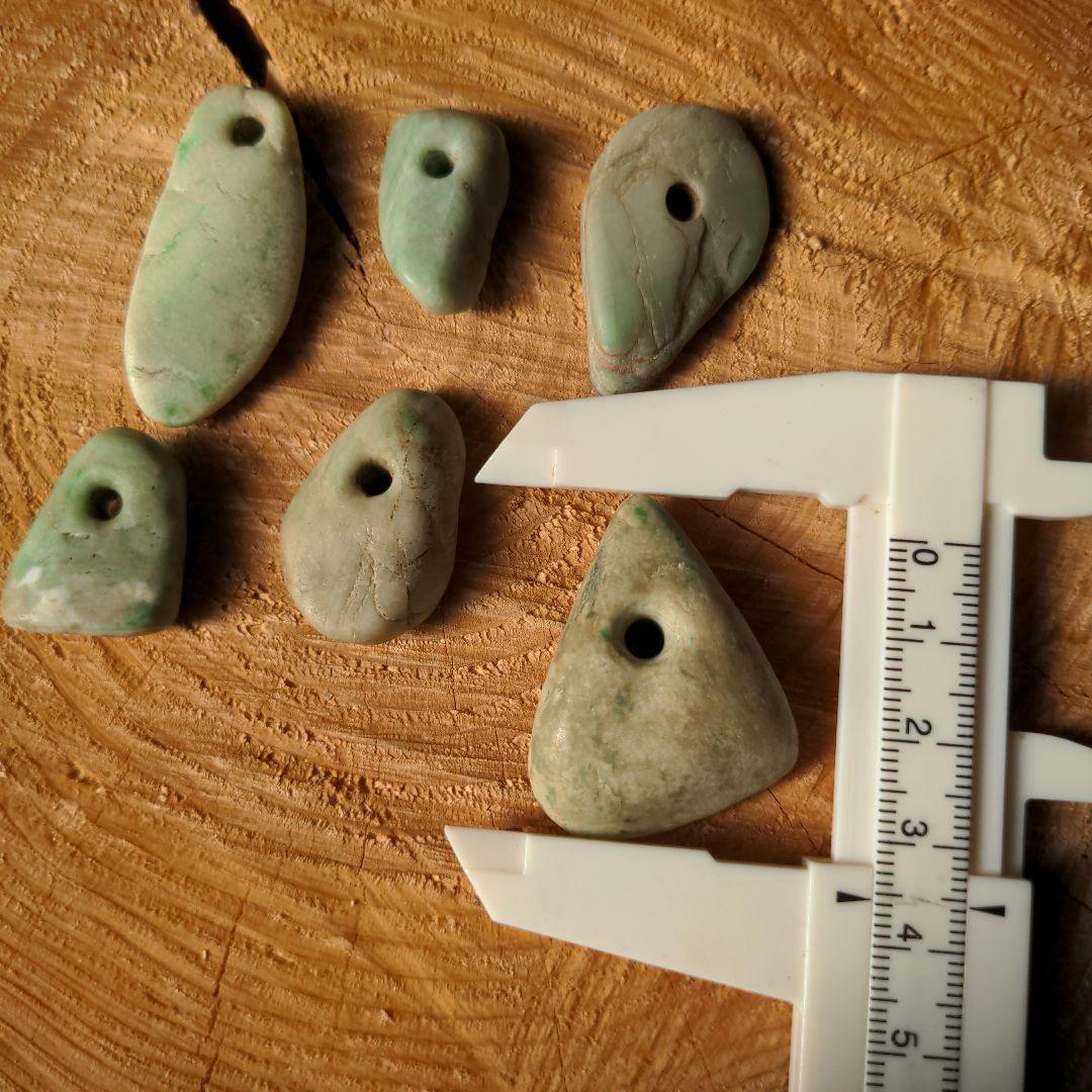 【縄文大珠】６個セット【糸魚川 翡翠】