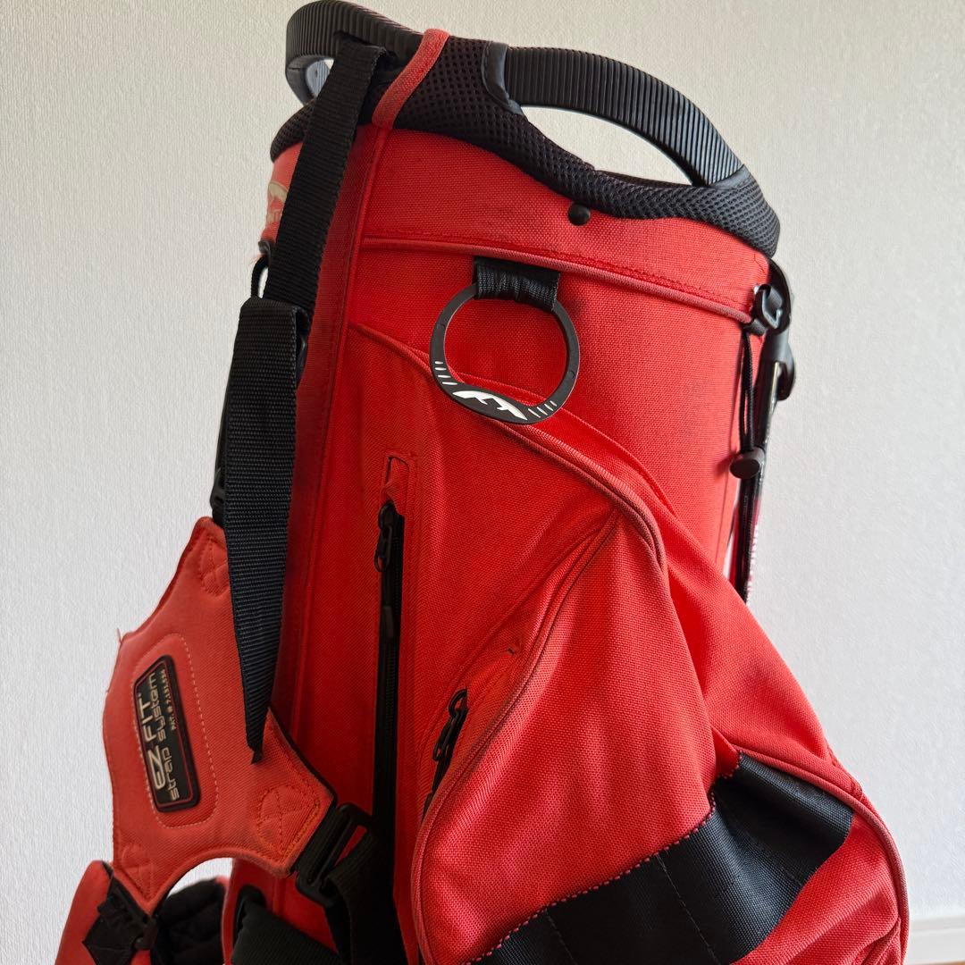 ブリーフィングゴルフ　キャディバッグ　ショルダー式　スタンド式　オレンジ　軽量