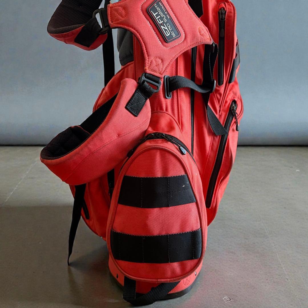 ブリーフィングゴルフ　キャディバッグ　ショルダー式　スタンド式　オレンジ　軽量
