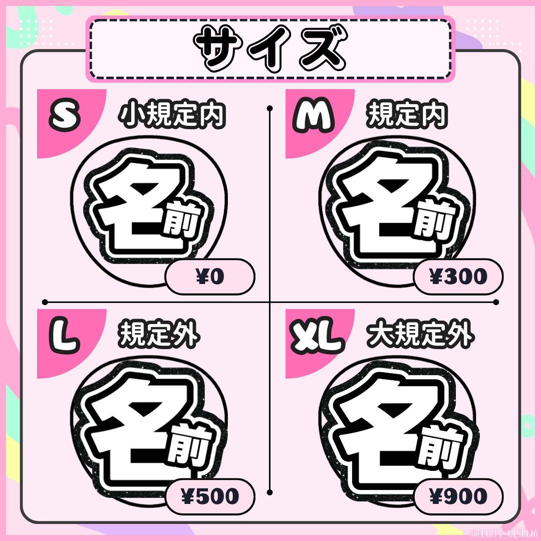 うちわ文字 団扇屋さん オーダー 文字パネルネームボード 連結パネル 折り畳み