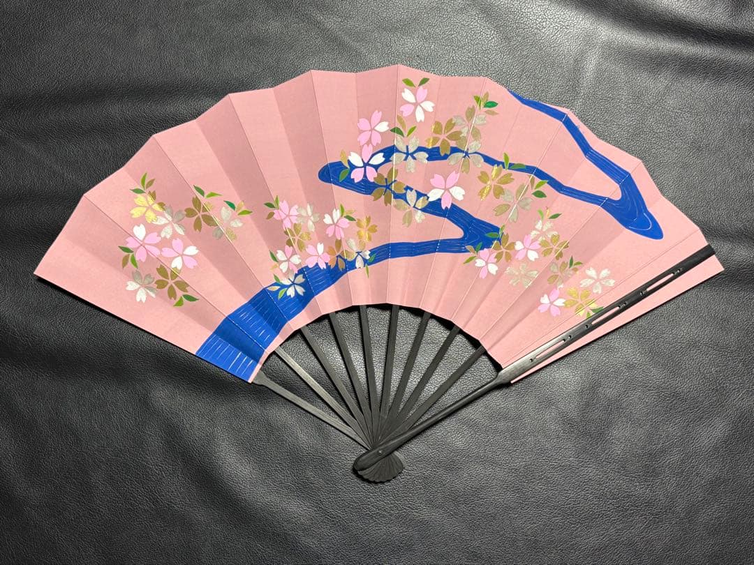 扇子　33.3cm 宮脇賣扇庵　桜　流水　飾り扇　飾舞扇　舞扇子　舞踊　着物