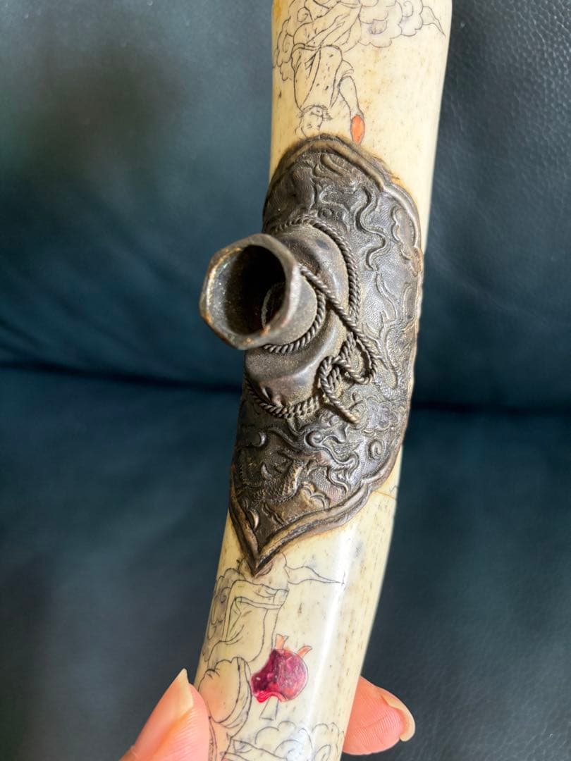 アンティーク 阿片 煙管 アヘンパイプ 煙管筒 中国骨董 中国古玩 古美術