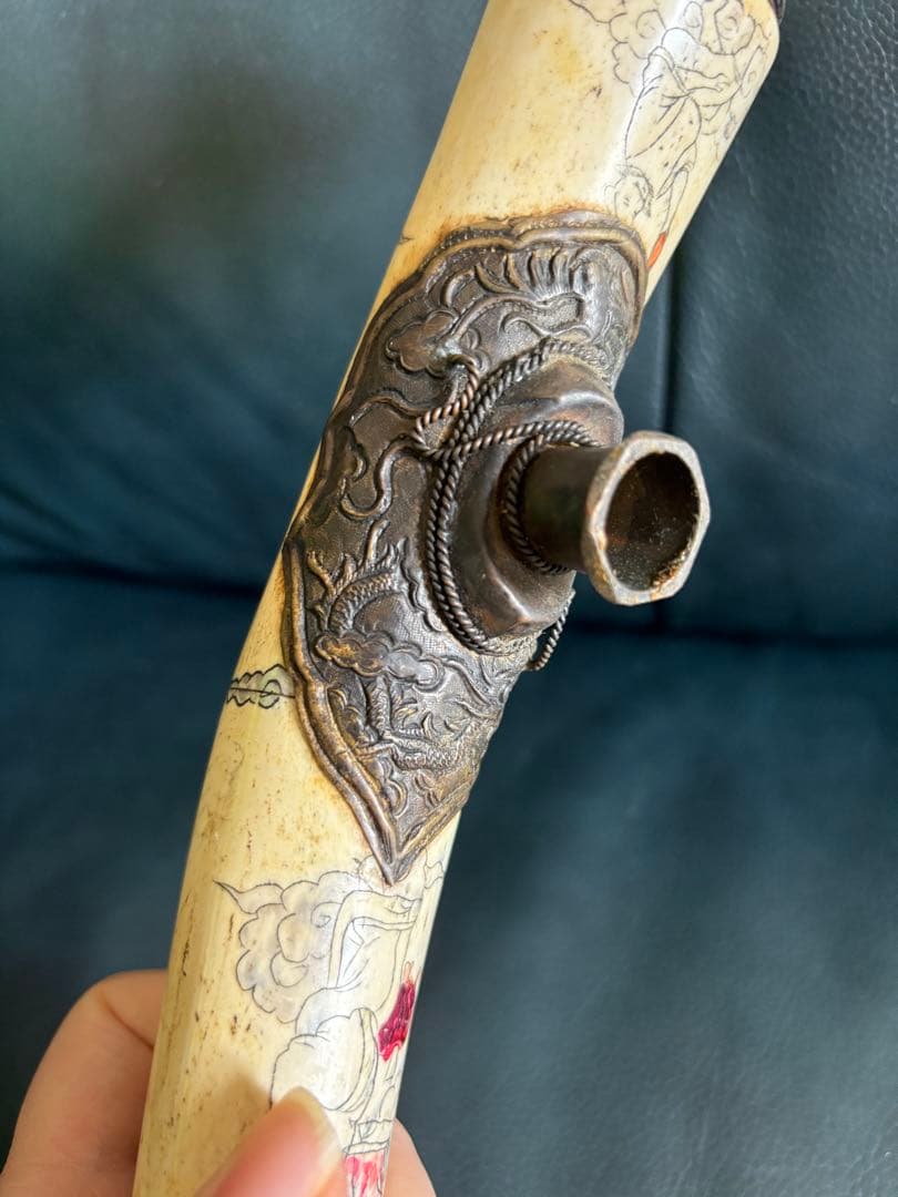 アンティーク 阿片 煙管 アヘンパイプ 煙管筒 中国骨董 中国古玩 古美術