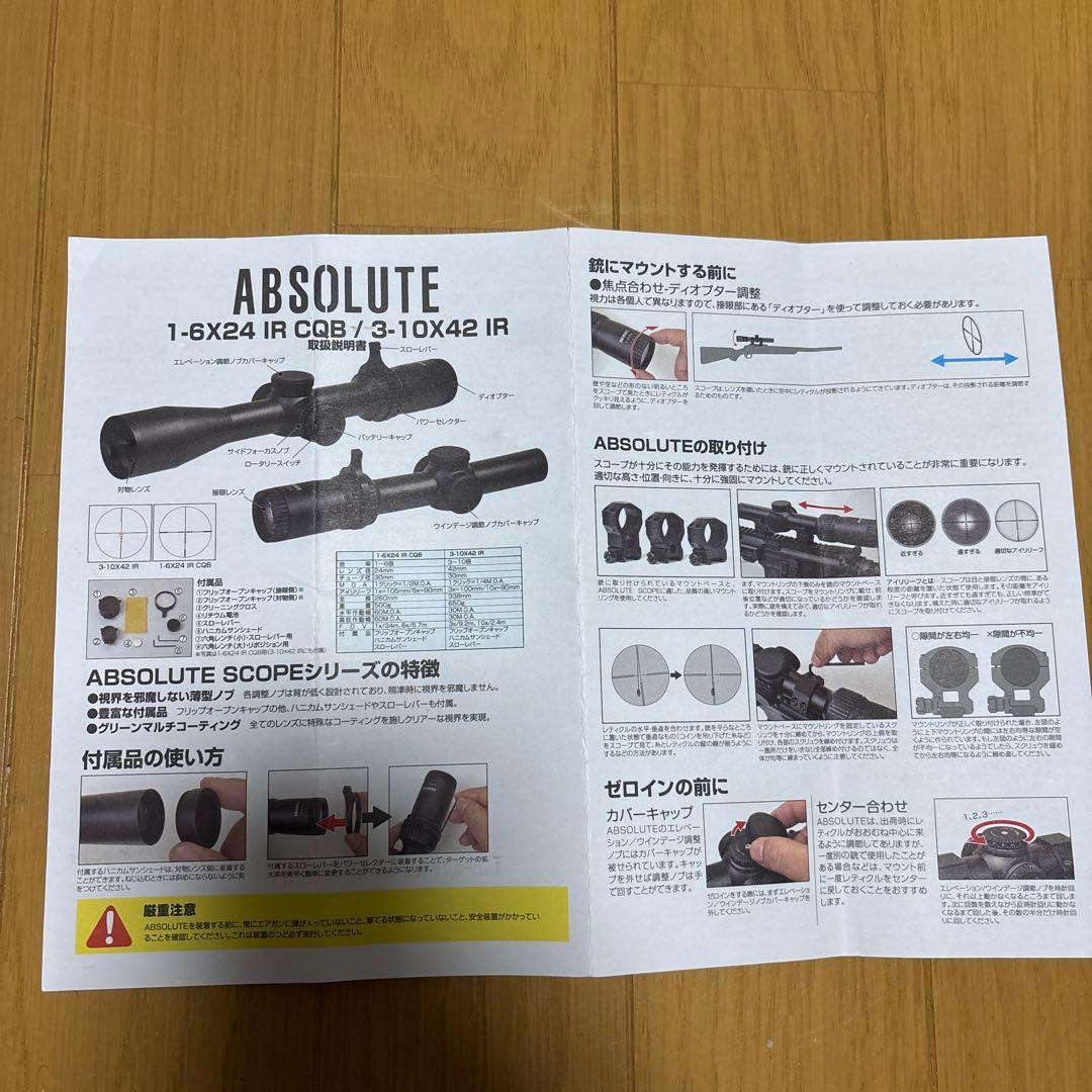 ノーベルアームズ　ABSOLUTE 1624 IR CQB Black スコープ