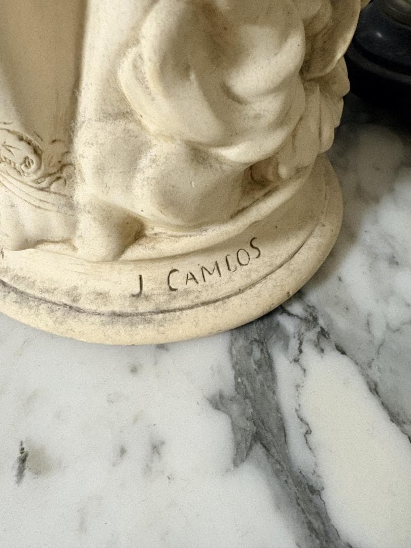 フランスアンティーク　聖母子像　マリア像　サルバトーレ・マルキ　サインあり