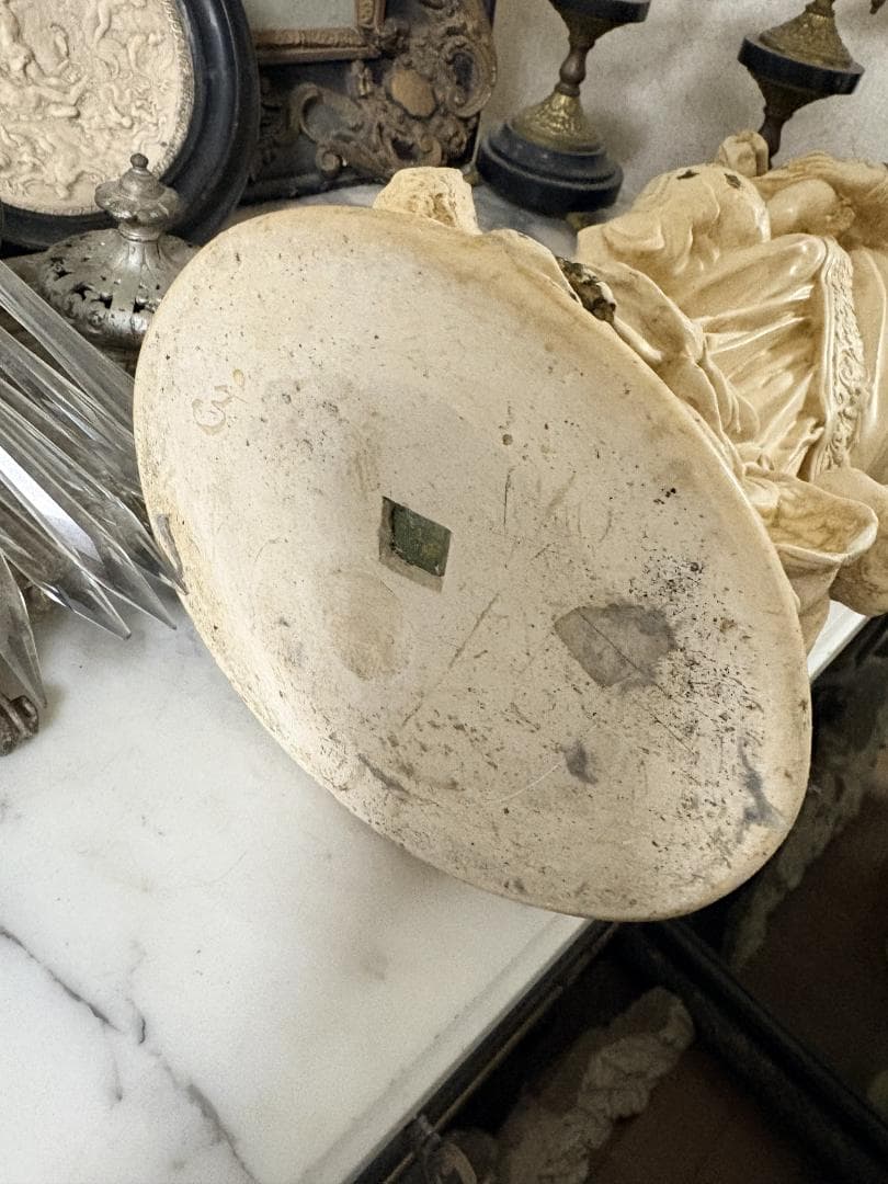 フランスアンティーク　聖母子像　マリア像　サルバトーレ・マルキ　サインあり